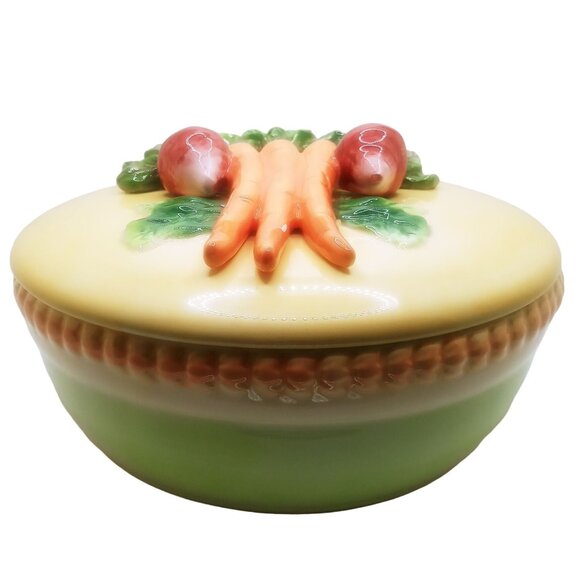 Bella Casa By Ganz Ceramic Vegetable Soup Tureen Storage Serving Dish With Lid - Picture 2 of 12